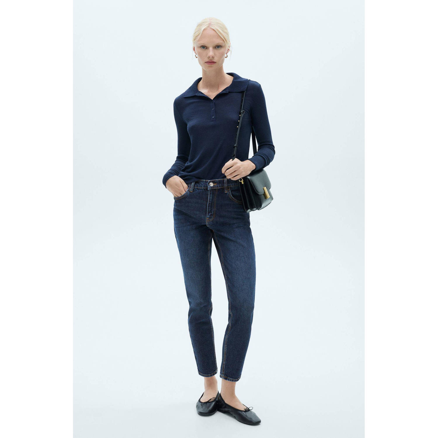 Mango skinny jeans dark blue denim