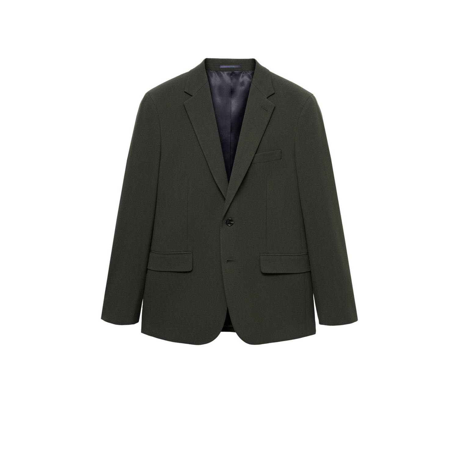 Mango Man slim fit colbert donkergroen