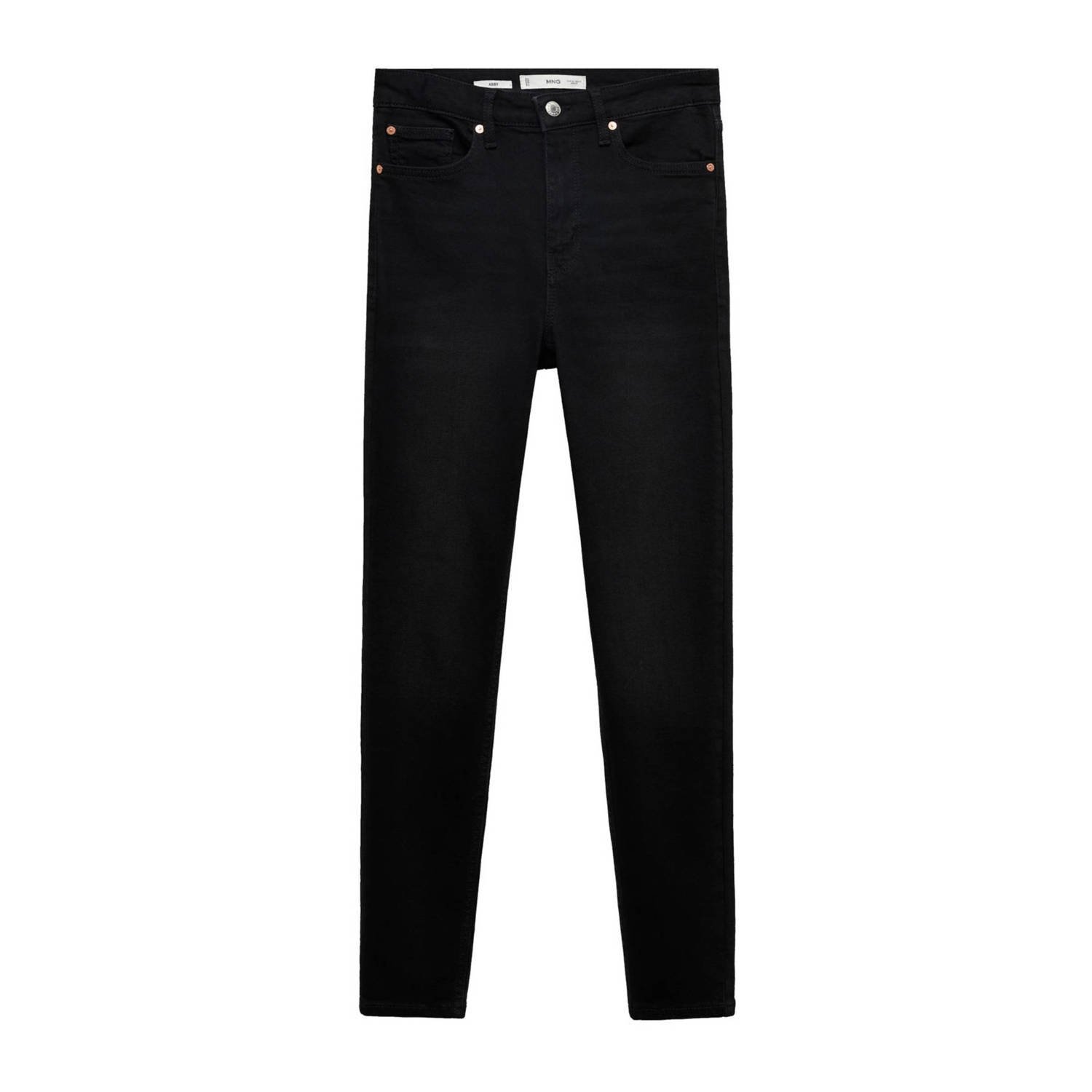 Mango high waist skinny jeans black denim