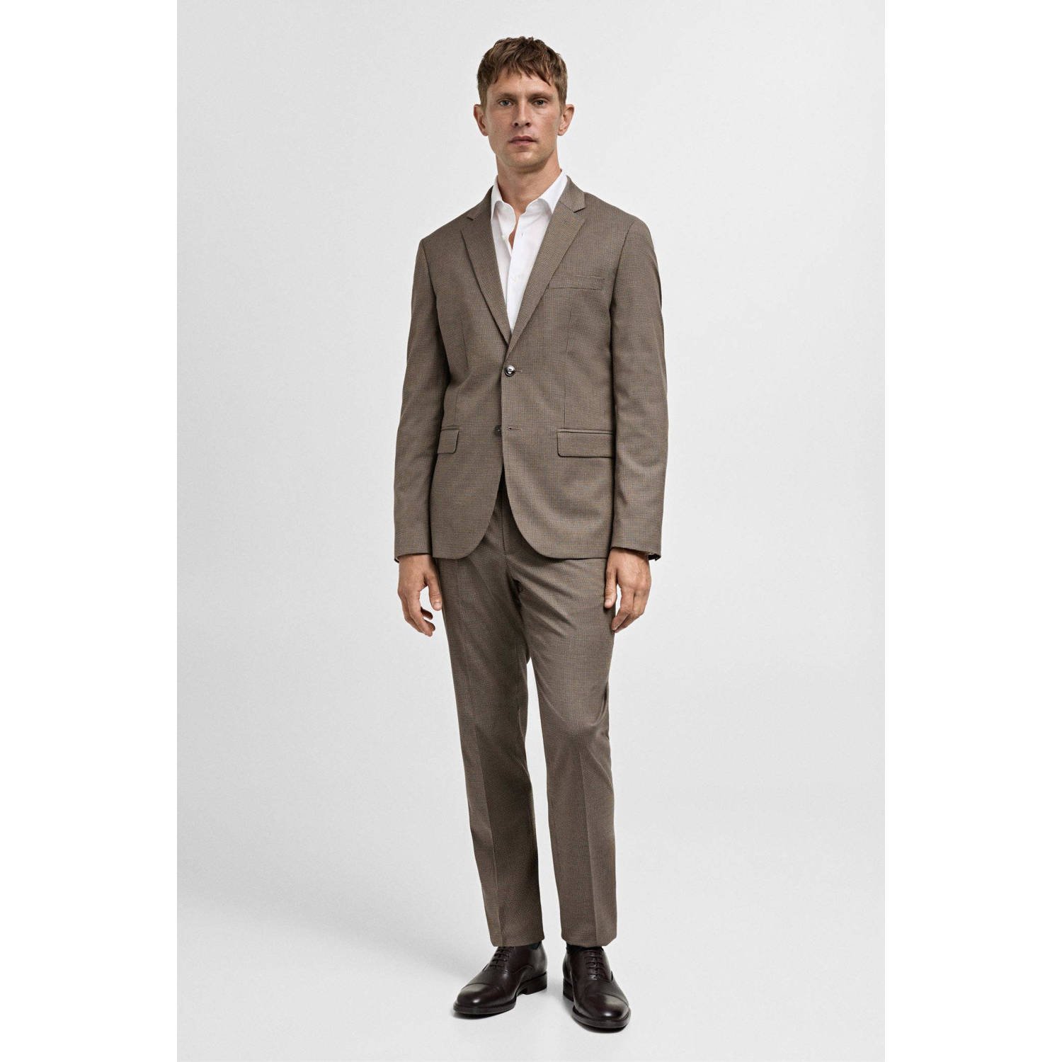 Mango Man slim fit pantalon lichtbeige