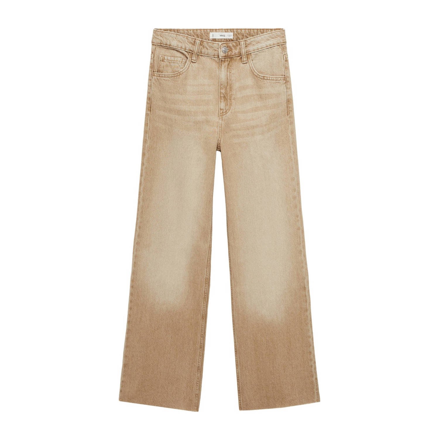 Mango wide leg jeans zand