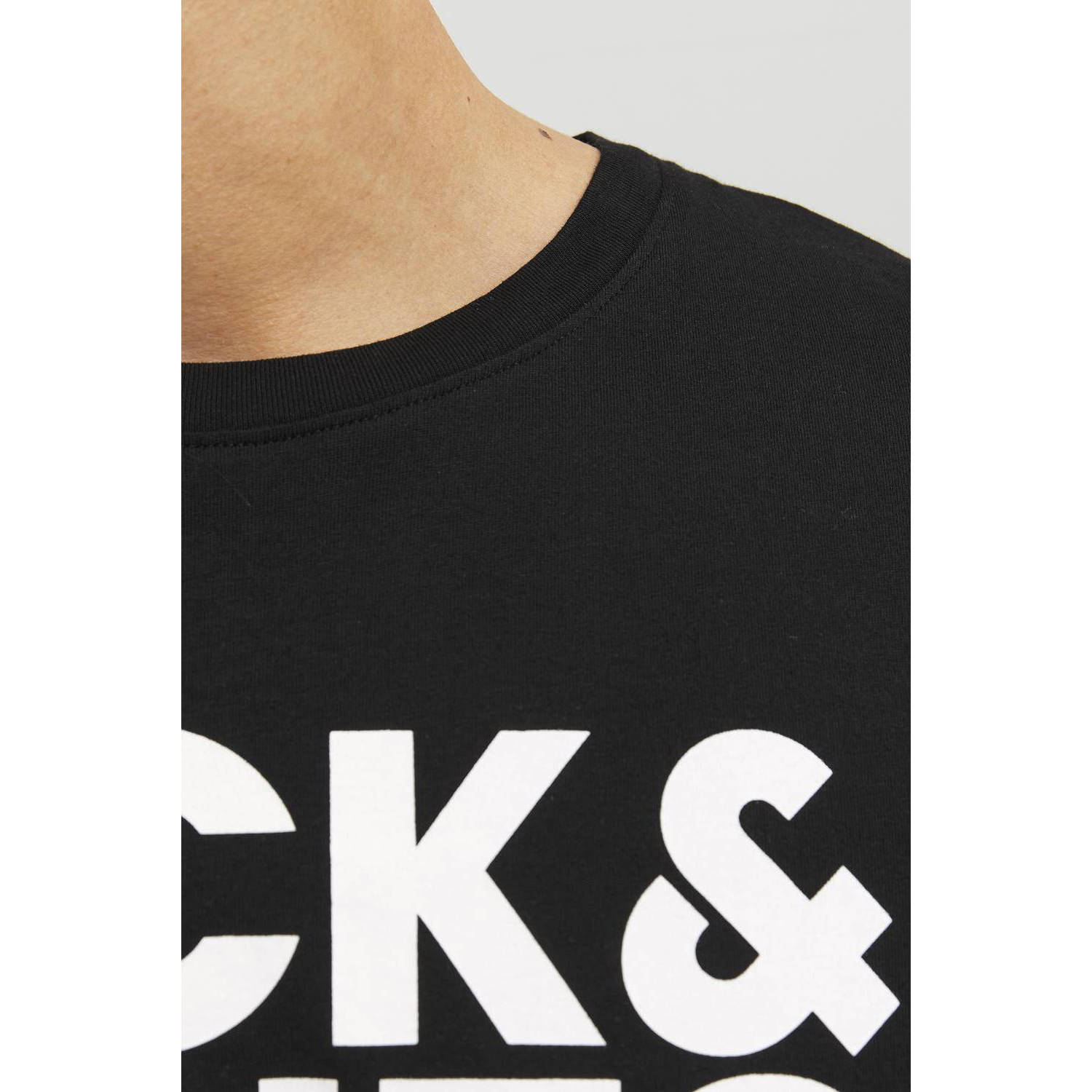 JACK & JONES ESSENTIALS slim fit T-shirt Jjecorp met logo