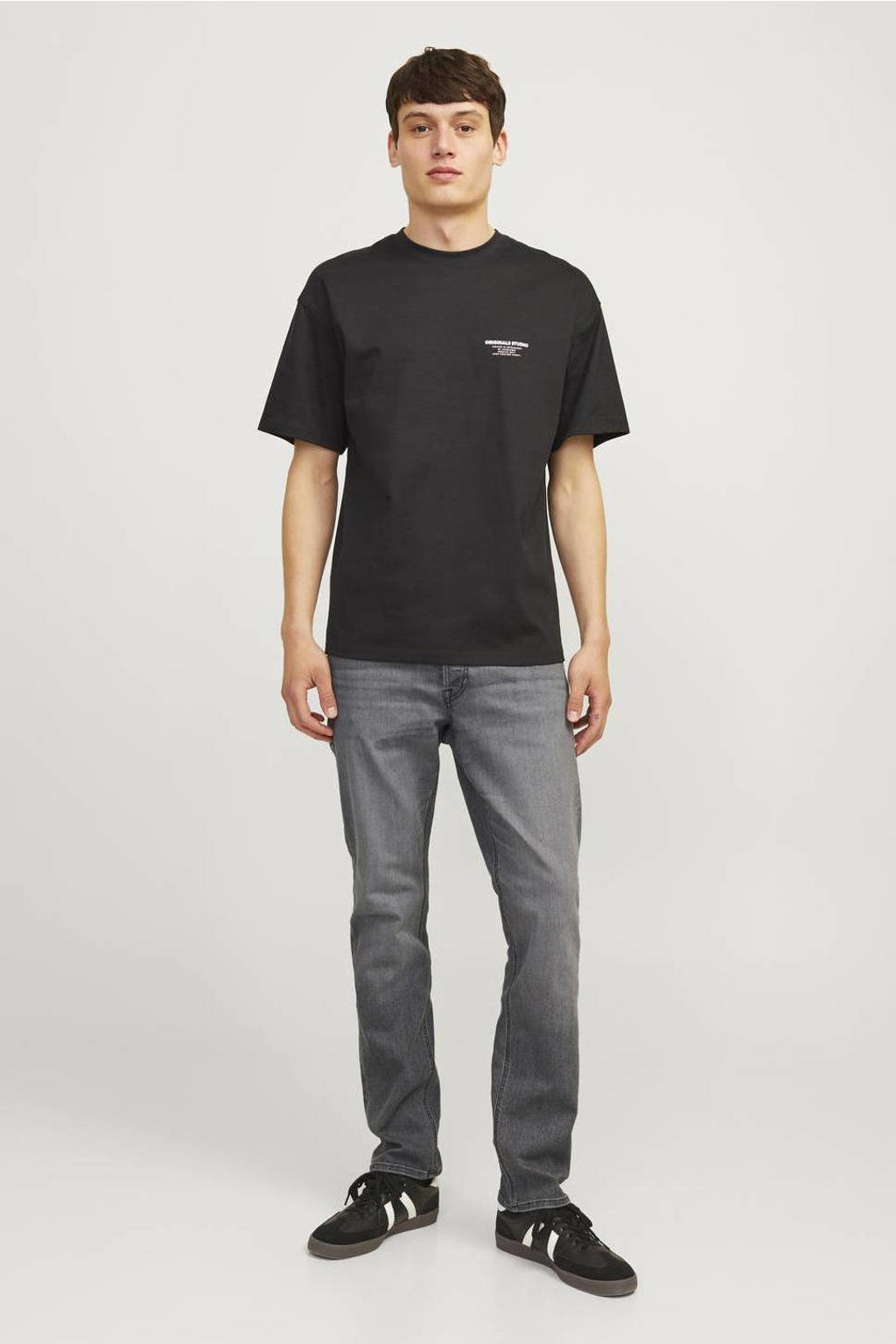 JACK & JONES JEANS INTELLIGENCE slim fit jeans JJIGLENN JJORIGINAL grey denim