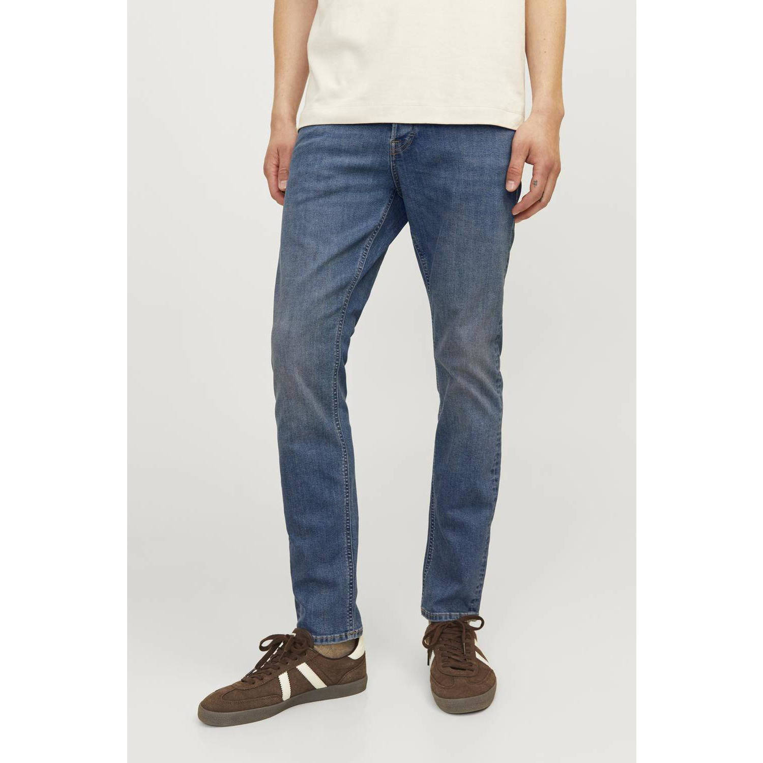 JACK & JONES JEANS INTELLIGENCE slim fit jeans JJIGLENN JJORIGINAL blue denim