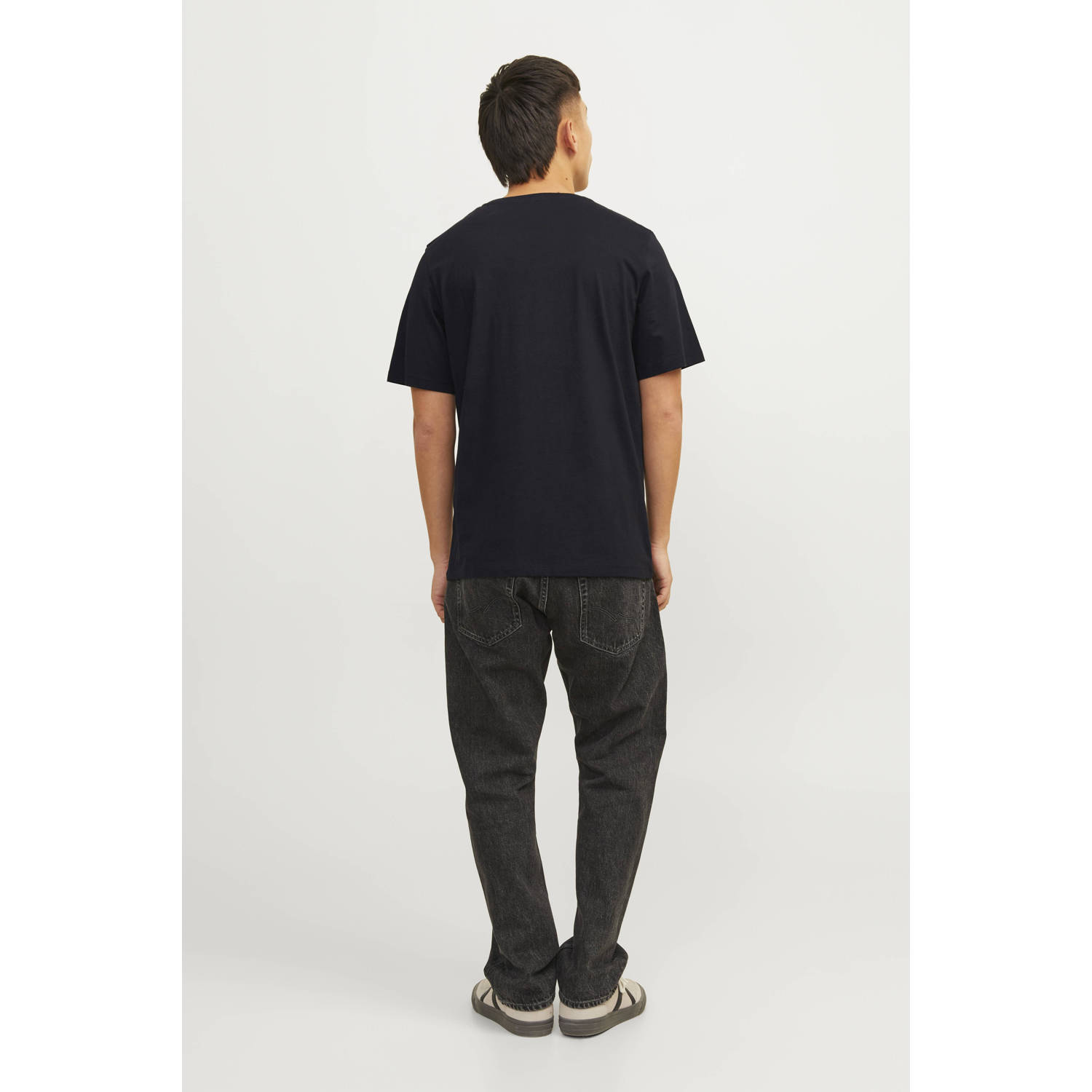 JACK & JONES ESSENTIALS slim fit T-shirt Jjecorp met logo