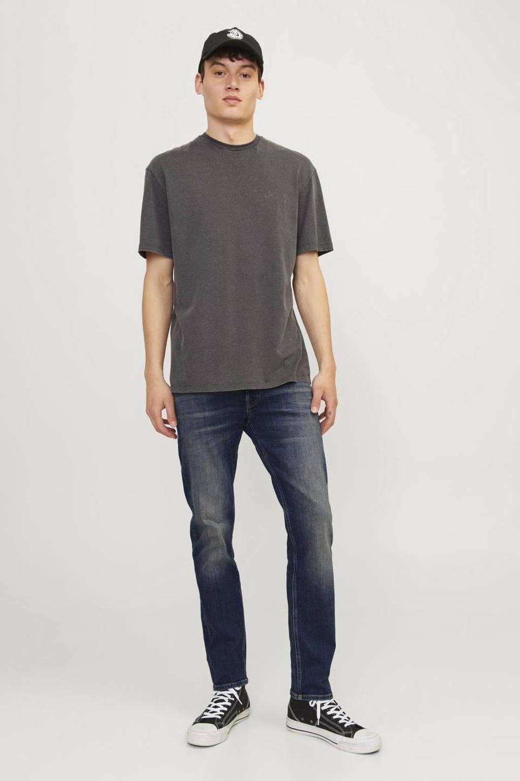 JACK & JONES JEANS INTELLIGENCE tapered fit jeans JJIMIKE JJORIGINAL blue denim