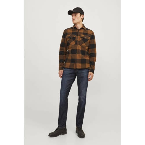 JACK & JONES JEANS INTELLIGENCE slim fit jeans JJIGLENN blue denim afbeelding