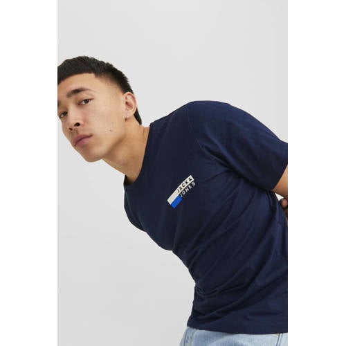 JACK & JONES ESSENTIALS regular fit T-shirt JJECORP met logo navy blazer afbeelding