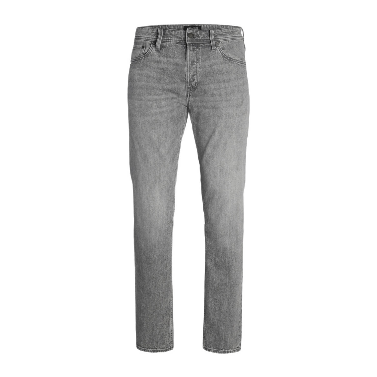 JACK & JONES JEANS INTELLIGENCE tapered fit jeans JJIMIKE grey denim