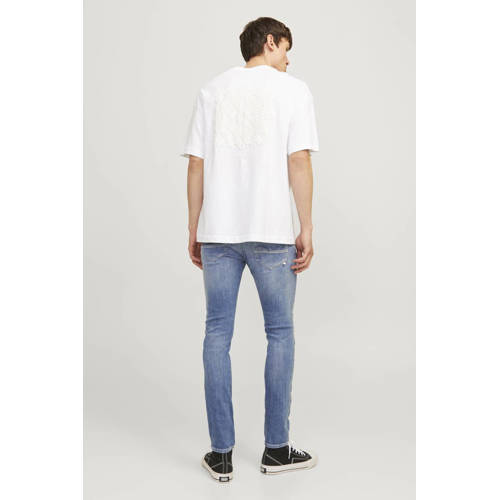 JACK & JONES JEANS INTELLIGENCE slim fit jeans JJIGLENN blue denim afbeelding