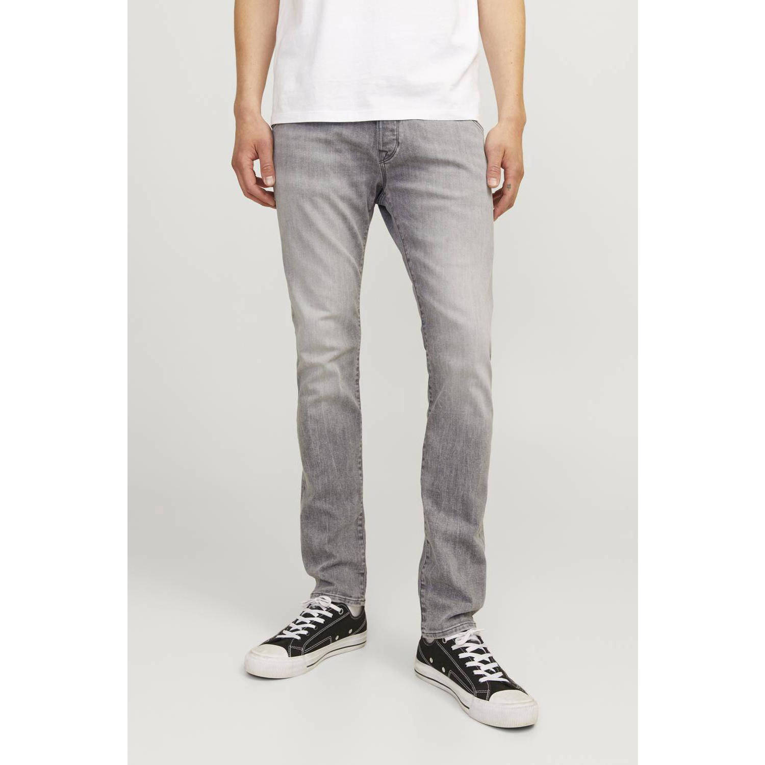 JACK & JONES JEANS INTELLIGENCE slim fit jeans JJIGLENN grey denim