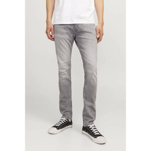 JACK & JONES JEANS INTELLIGENCE slim fit jeans JJIGLENN grey denim afbeelding
