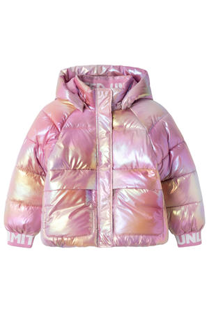 metallic gewatteerde winterjas NKFMALAN roze metallic