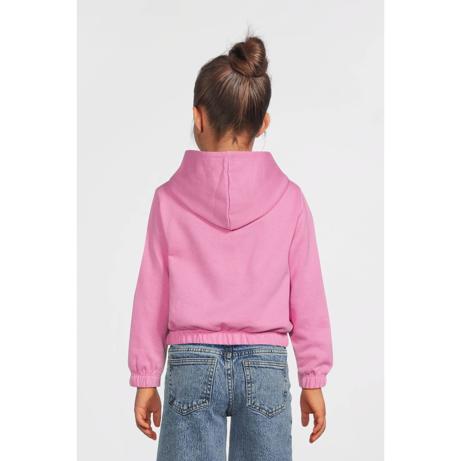 NAME IT KIDS hoodie NKFOLANJA met printopdruk warmroze