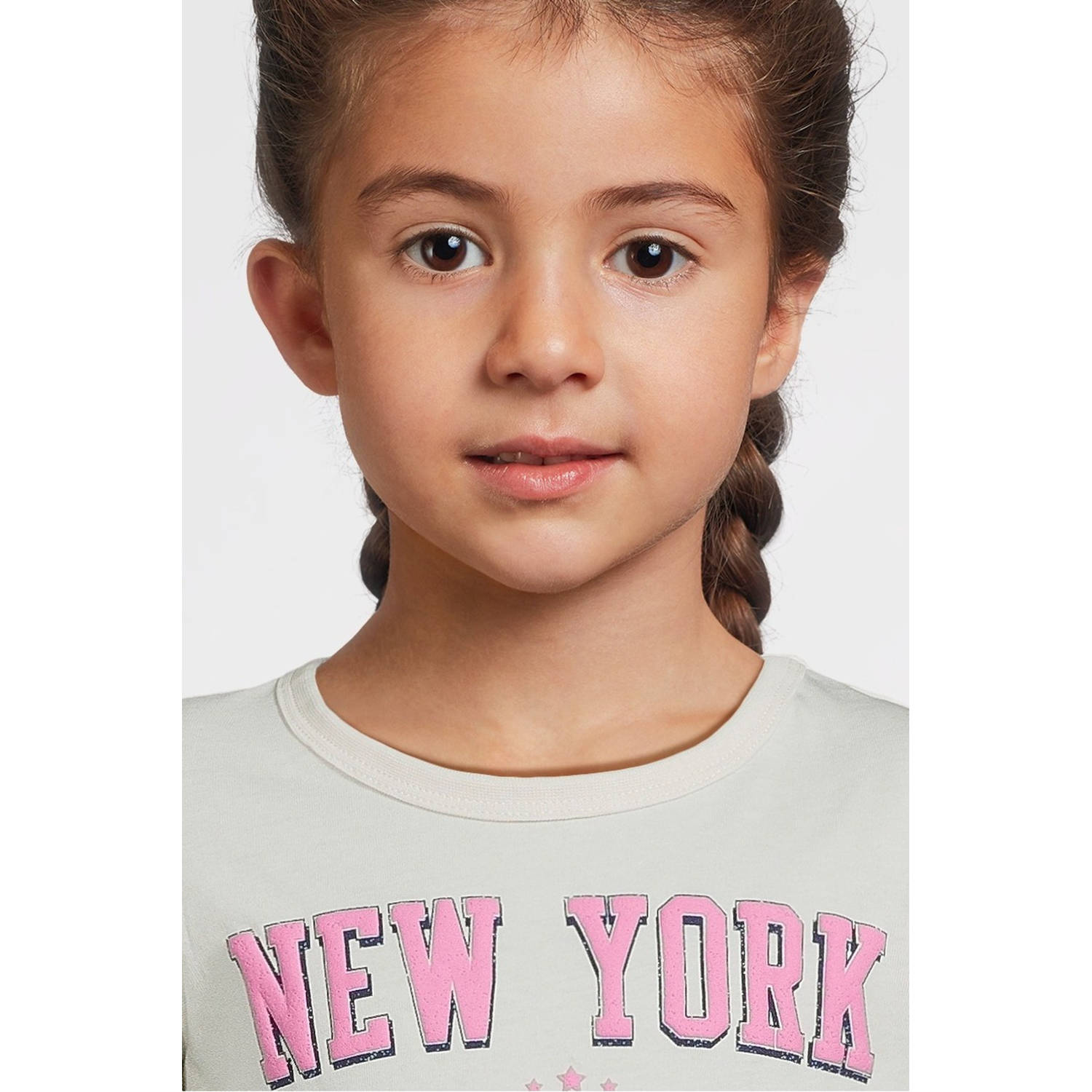 NAME IT KIDS longsleeve NKFOLISIA met printopdruk offwhite