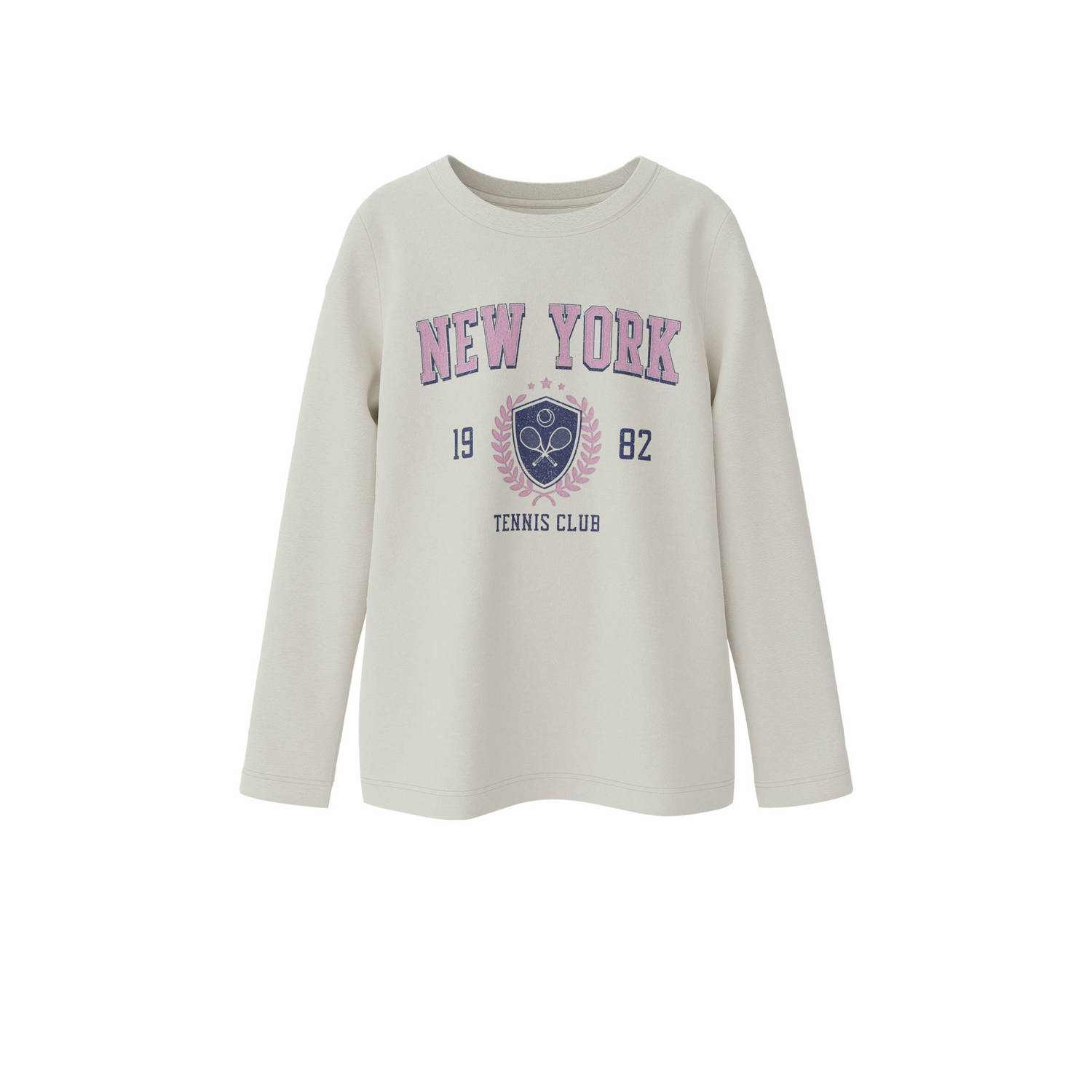 NAME IT KIDS longsleeve NKFOLISIA met printopdruk offwhite