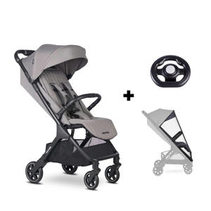 Wehkamp Easywalker Jackey² Pebble Grey + stuurtje en muggennet aanbieding