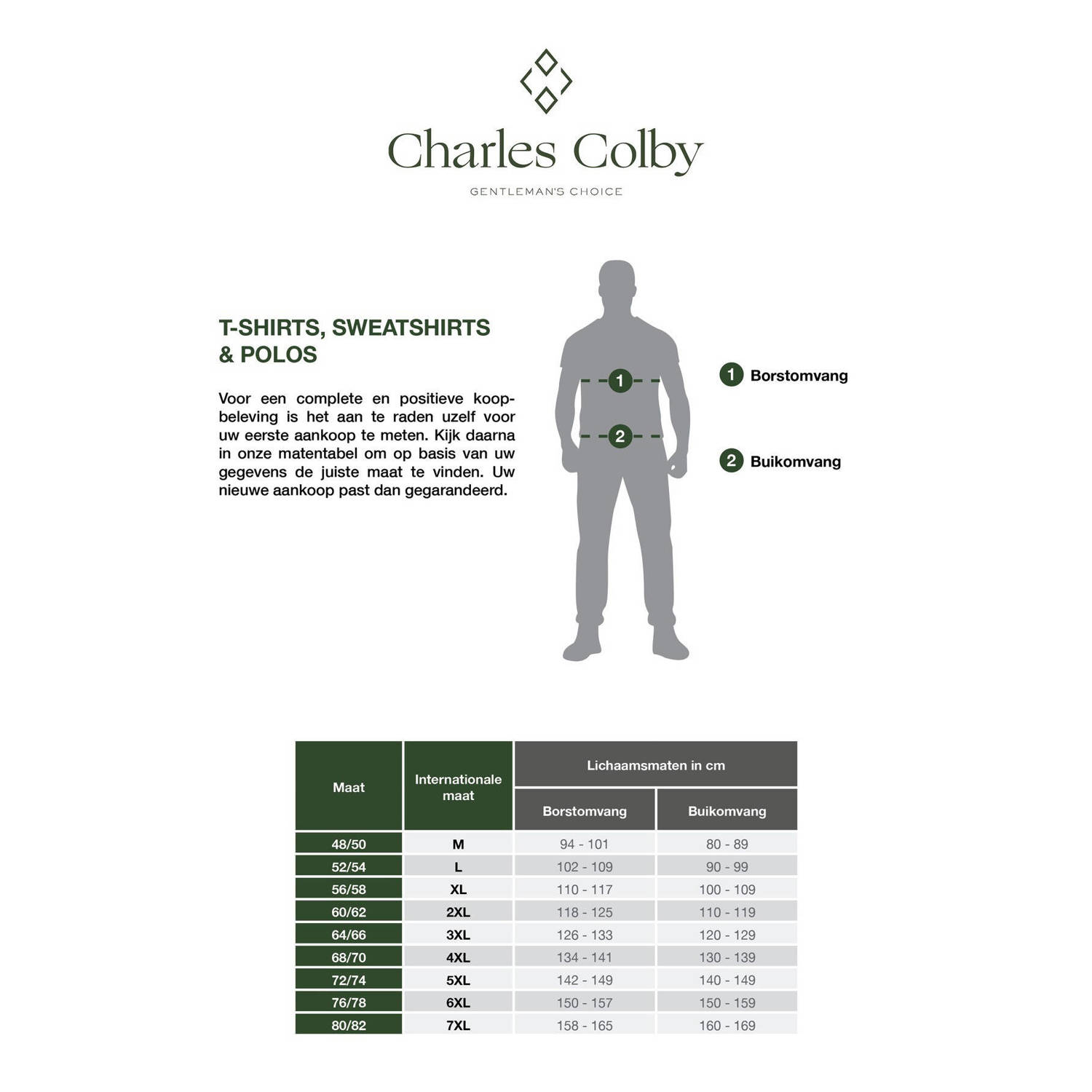 Charles Colby polo EARL BARTHOLOW Plus Size grijs