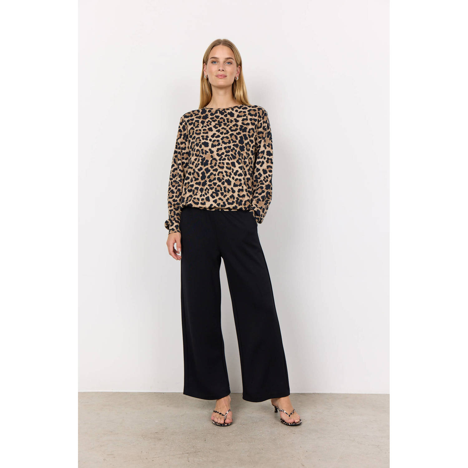 Soyaconcept top met panterprint