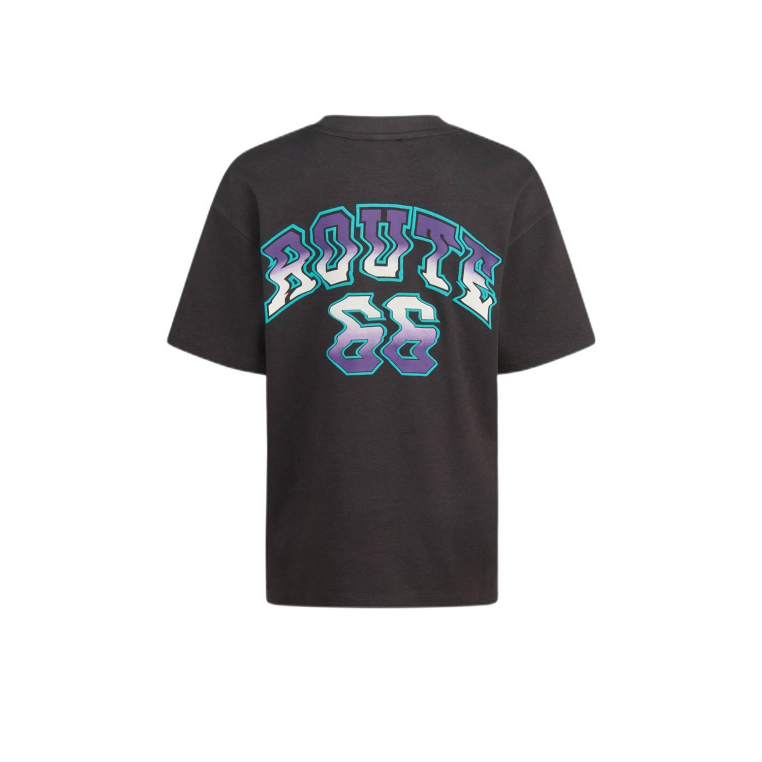 Shoeby T-shirt met backprint antraciet