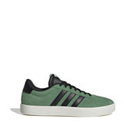 thumbnail: Groen en zwarte heren adidas Sportswear VL Court 3.0 sneakers van suã¨de met veters