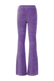 thumbnail: WE Fashion fluwelen flared broek donkerpaars