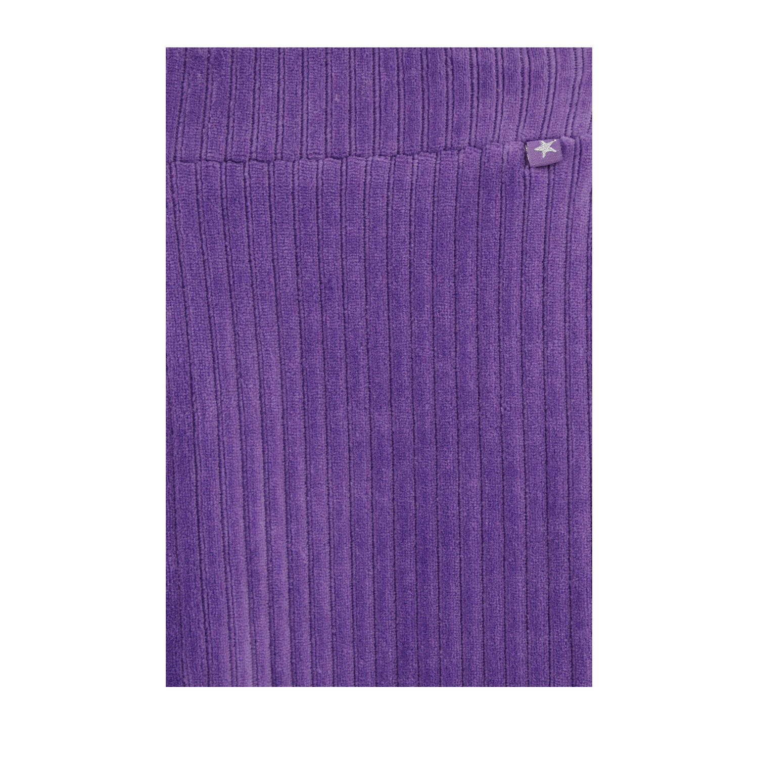 WE Fashion velours flared broek donkerpaars