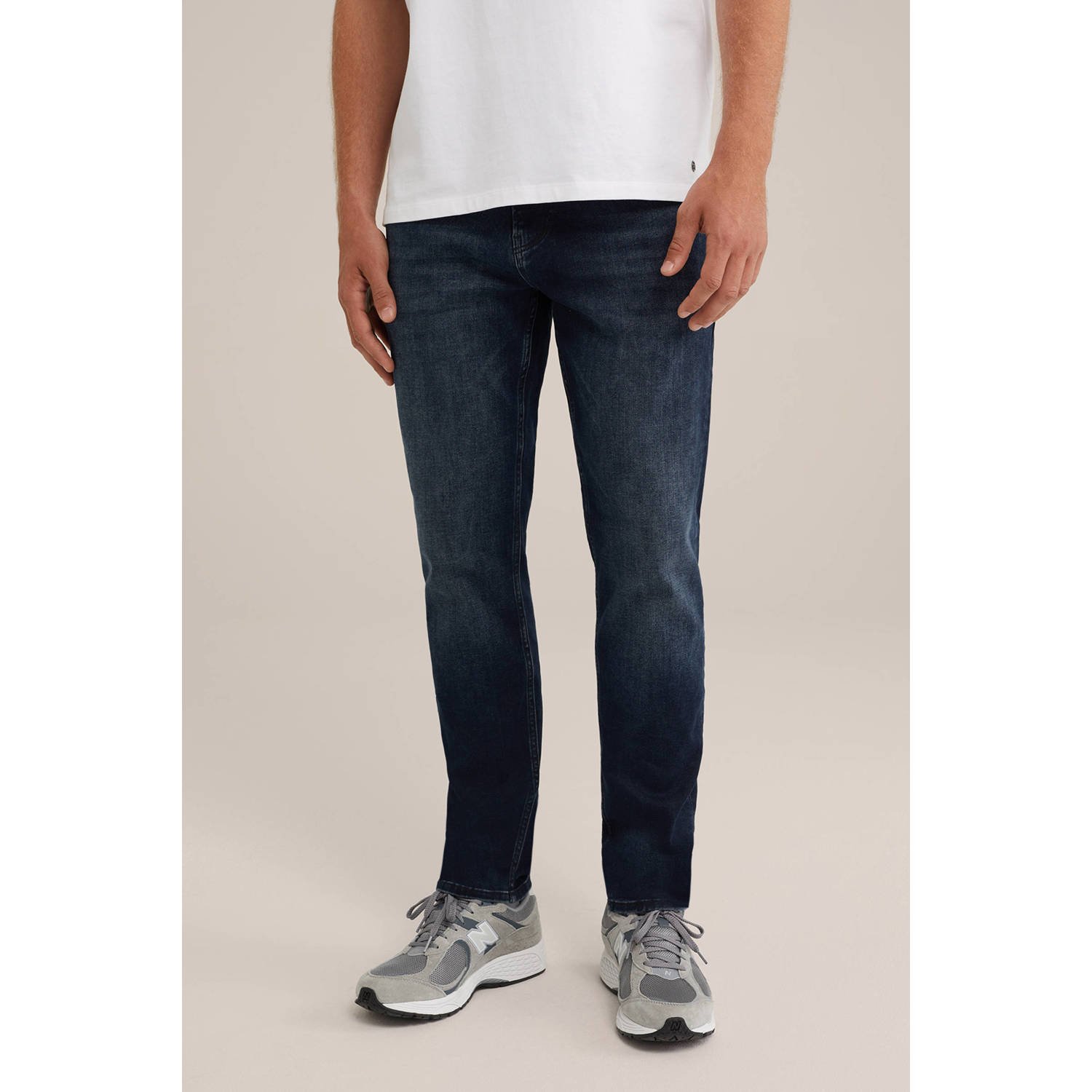 WE Fashion Blue Ridge slim fit jeans Sloane blue black denim