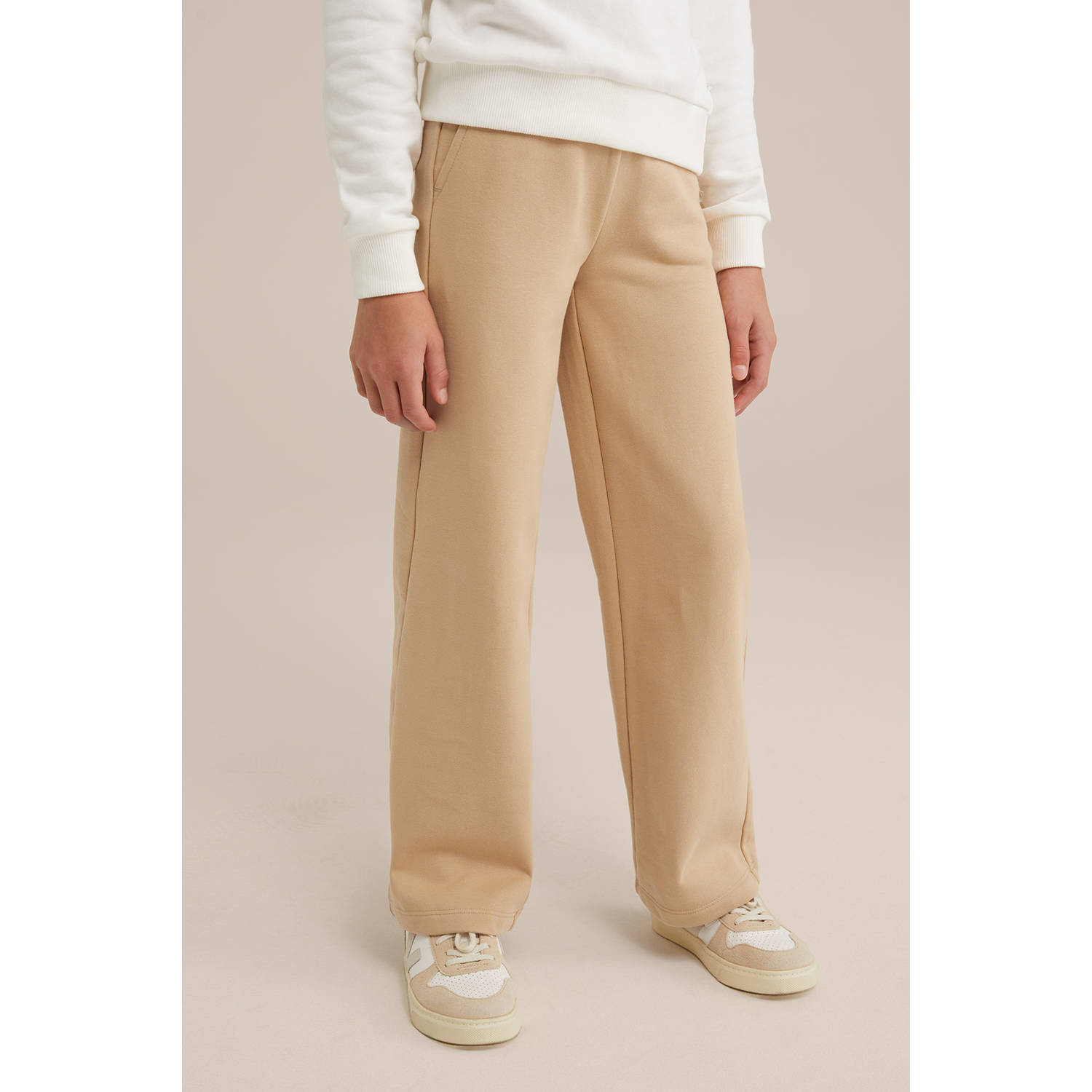WE Fashion straight sweatpant beige