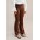 WE Fashion fluwelen flared broek donkerbruin