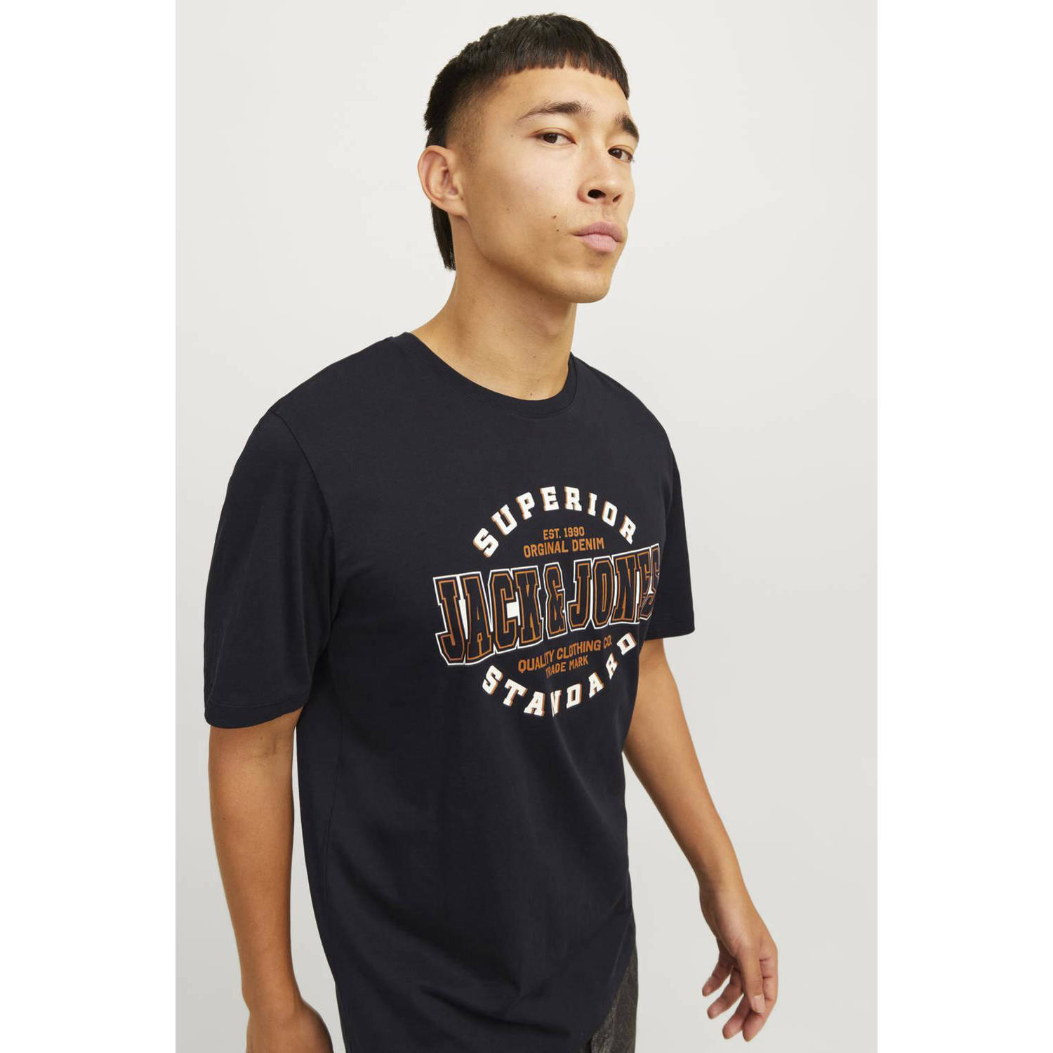 Jack & Jones Shirt met ronde hals JJELOGO TEE SS O-NECK 2 COL AW24 SN