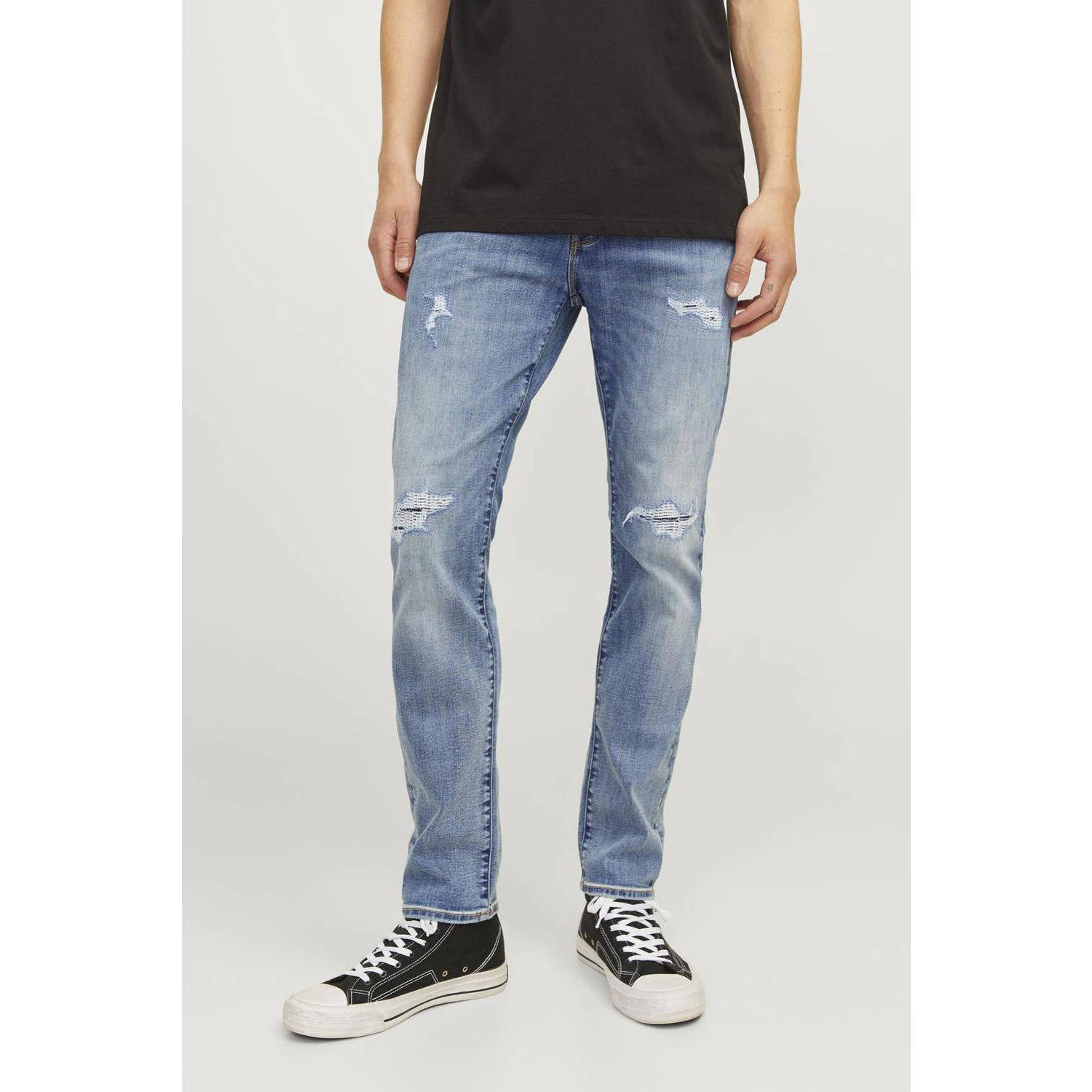 JACK & JONES JEANS INTELLIGENCE slim fit jeans JJIGLENN JJFOX 50SPS blauw