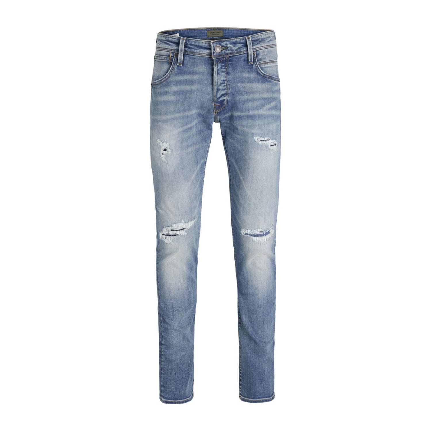 JACK & JONES JEANS INTELLIGENCE slim fit jeans JJIGLENN JJFOX 50SPS blauw