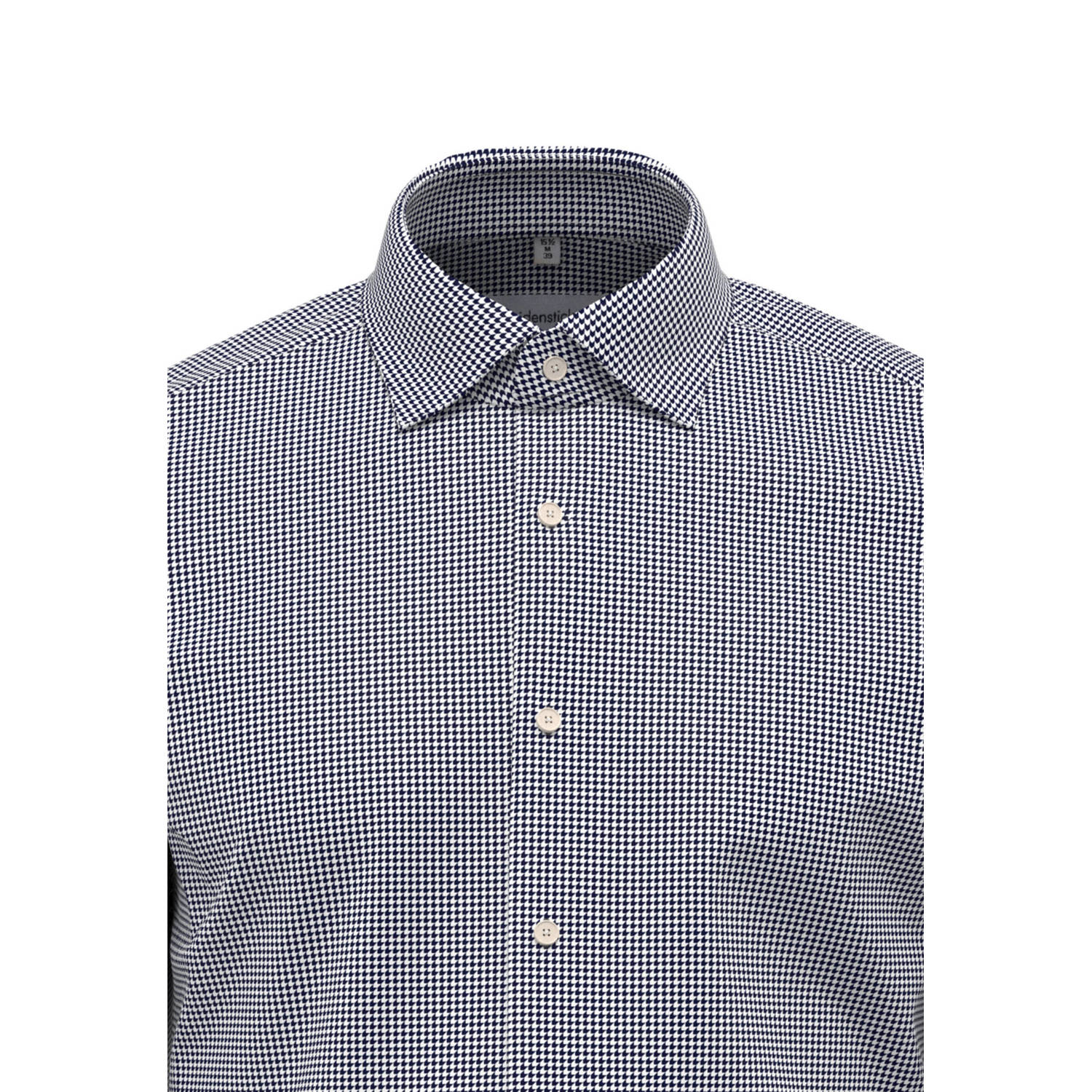 Seidensticker slim fit overhemd met grafische print donkerblauw