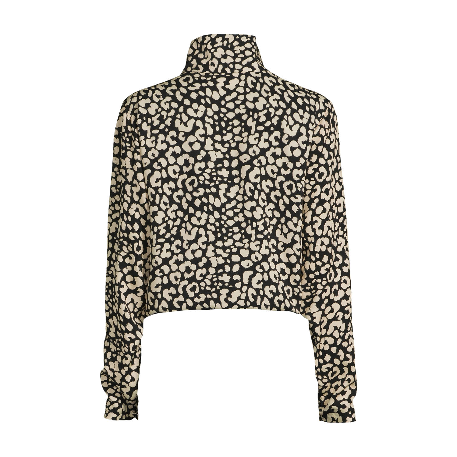 Another-Label blouse June met panterprint zwart wit