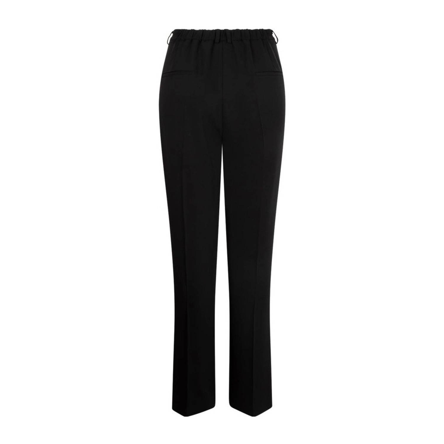 Another-Label high waist straight fit pantalon Doore zwart