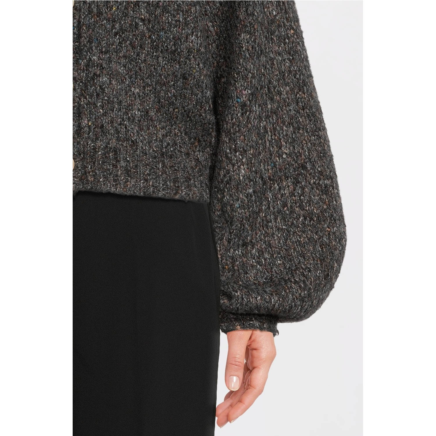 Another-Label gebreid vest zwart
