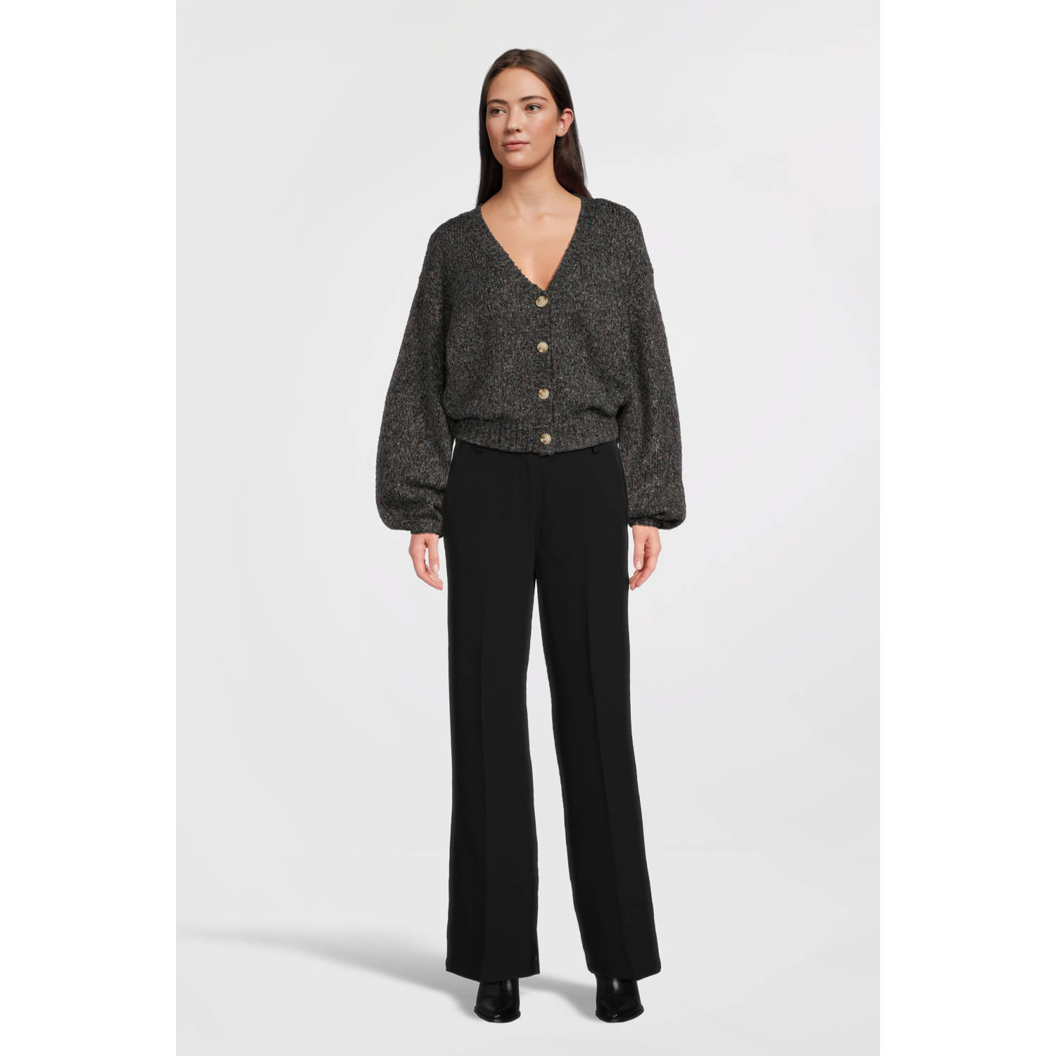 Another-Label gebreid vest zwart