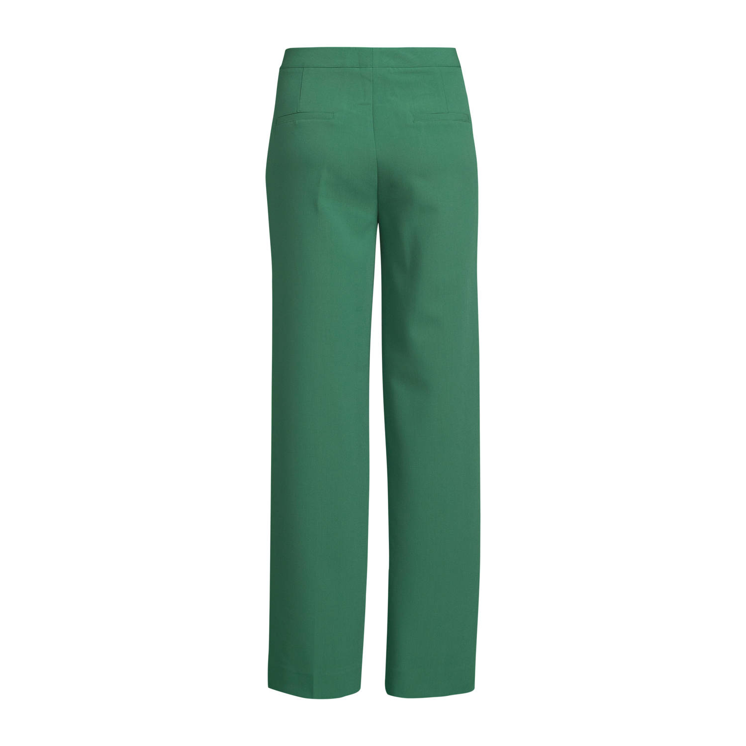 Another-Label high waist straight fit broek Moore groen