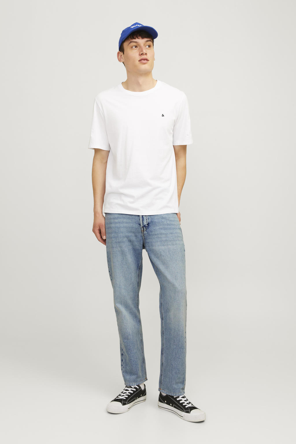 JACK & JONES JEANS INTELLIGENCE relaxed fit jeans JJICHRIS JJORIGINAL blue denim