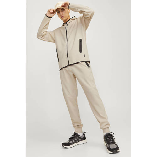 JACK & JONES PANTS STUDIO gemêleerde slim fit joggingbroek JPSTWILL moonbeam afbeelding