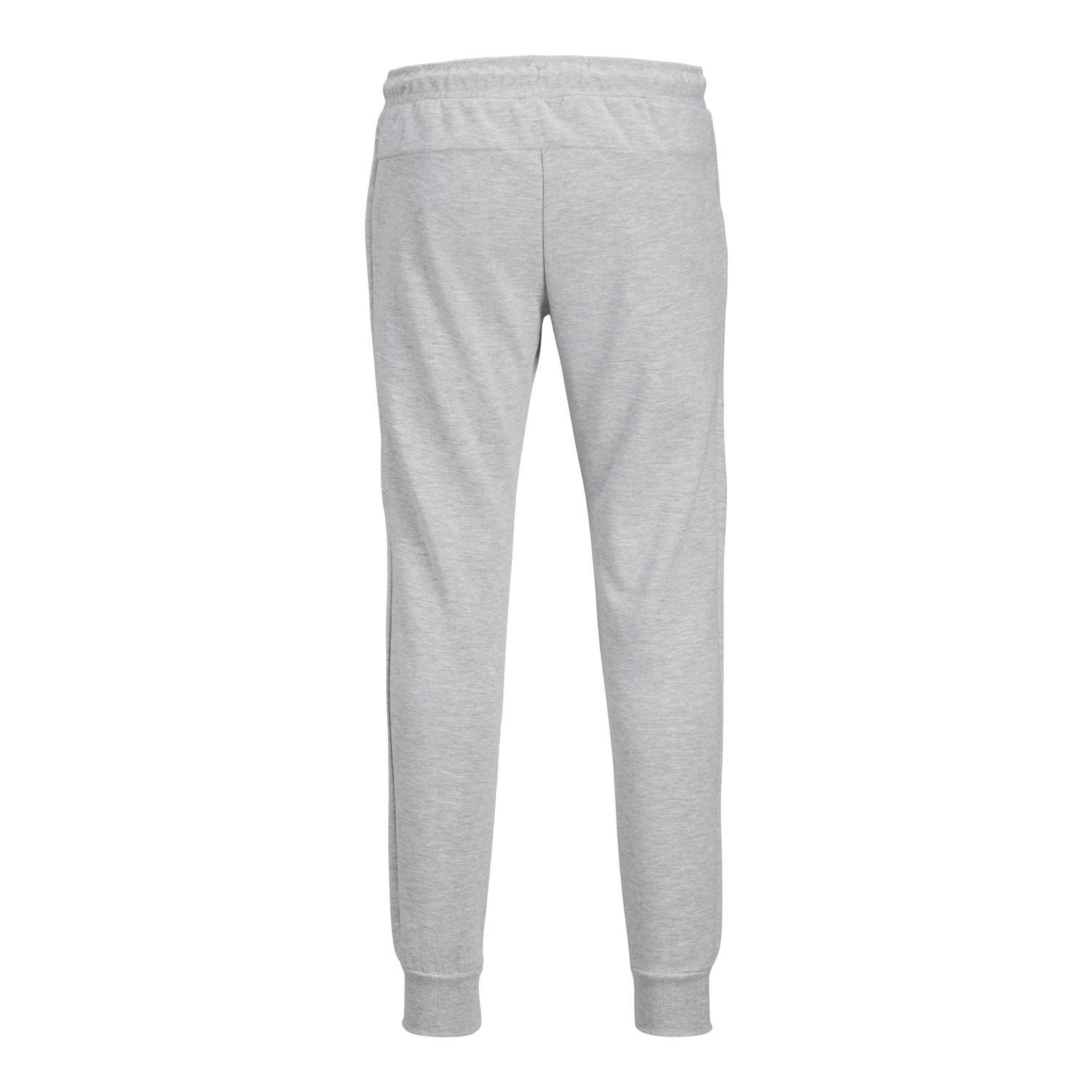 JACK & JONES PANTS STUDIO gemêleerde slim fit joggingbroek JPSTWILL light grey melange