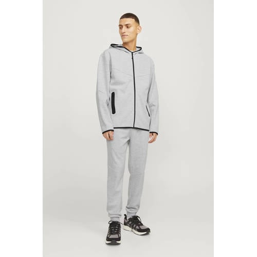 JACK & JONES PANTS STUDIO gemêleerde slim fit joggingbroek JPSTWILL light grey melange afbeelding