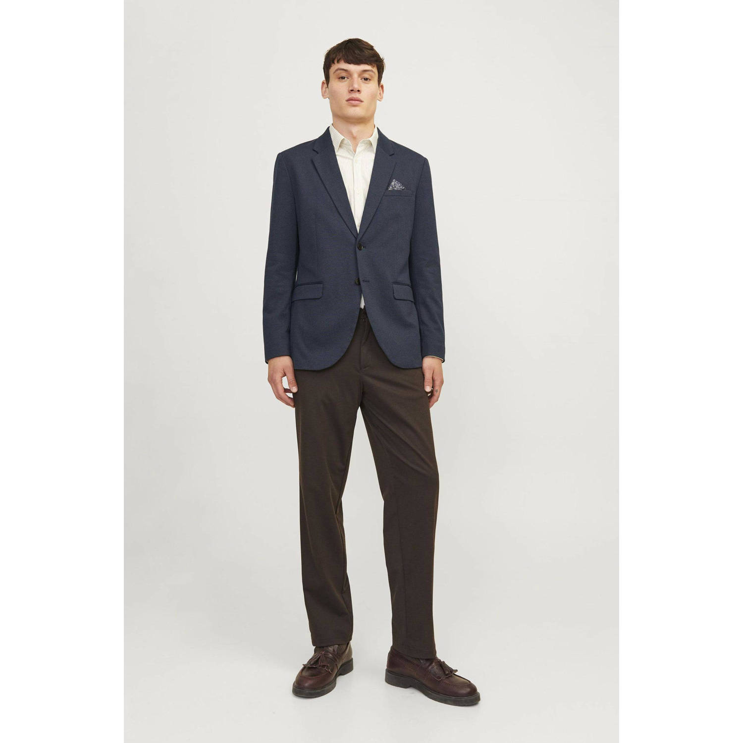 JACK & JONES PREMIUM slim fit colbert JPRPRESTON navy blazer