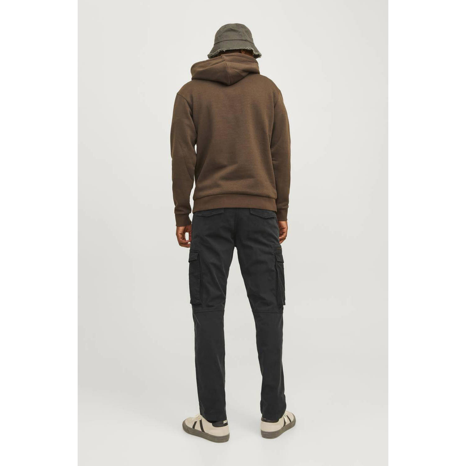 JACK & JONES PANTS STUDIO relaxed cargo broek JPSTKANE JJCRUISE zwart
