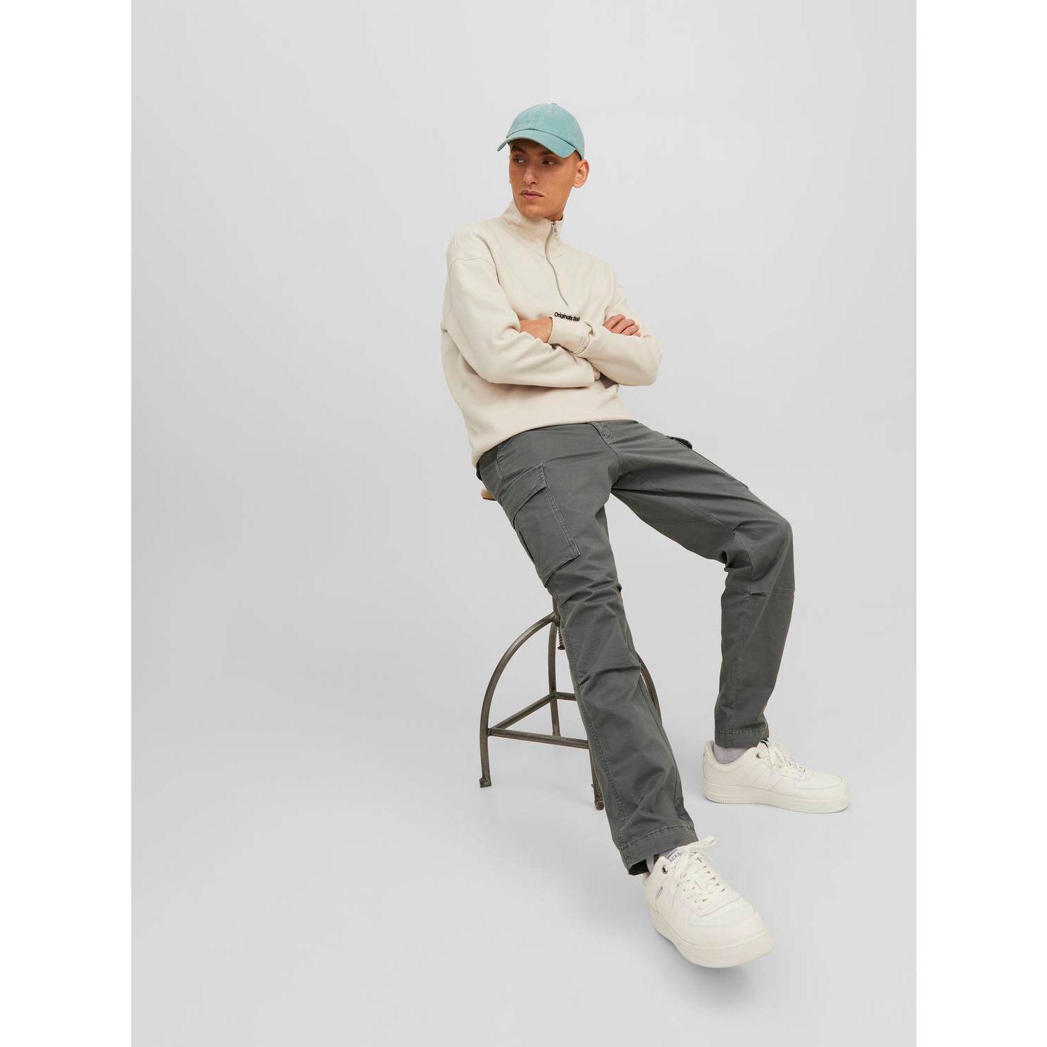JACK & JONES PANTS STUDIO tapered fit cargo broek JPSTACE JJTUCKER sedona sage