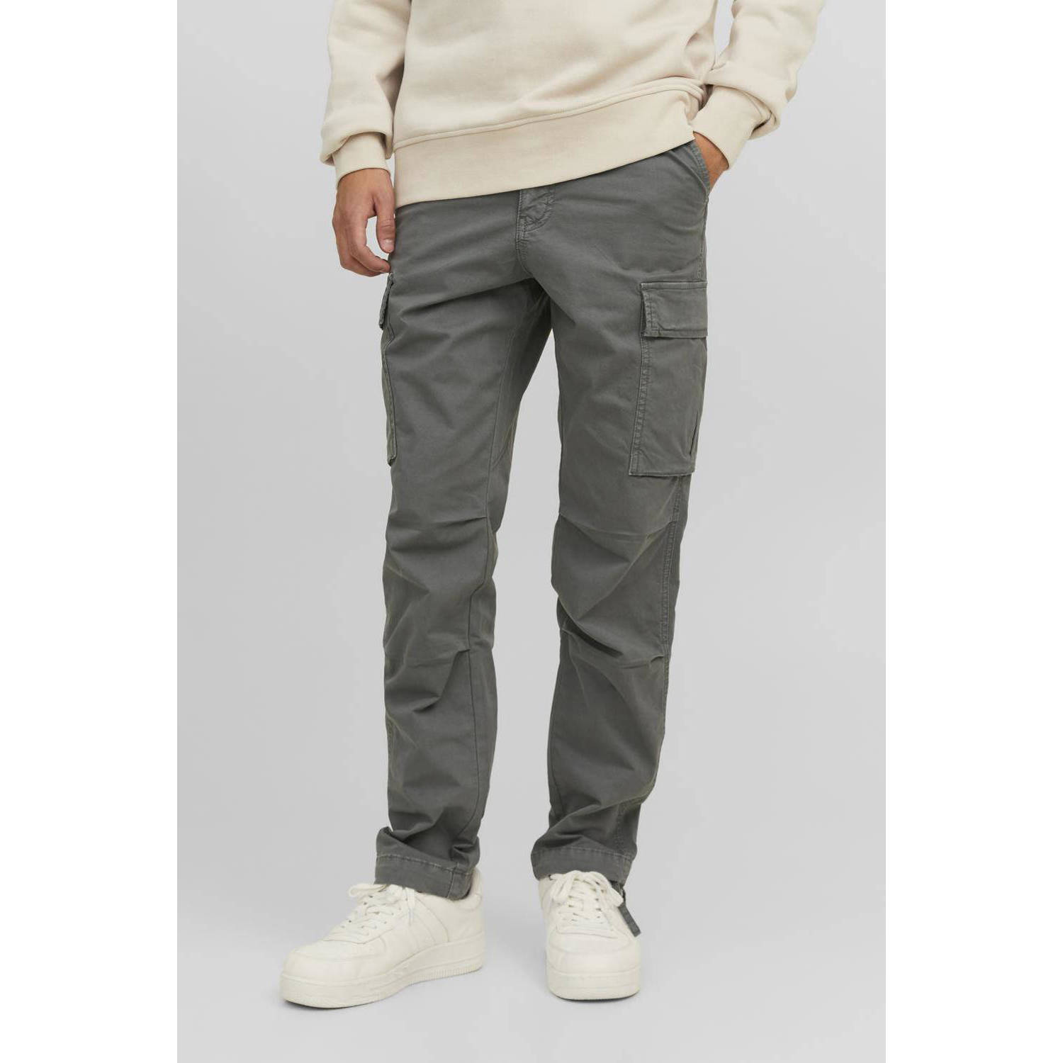 JACK & JONES PANTS STUDIO tapered fit cargo broek JPSTACE JJTUCKER sedona sage
