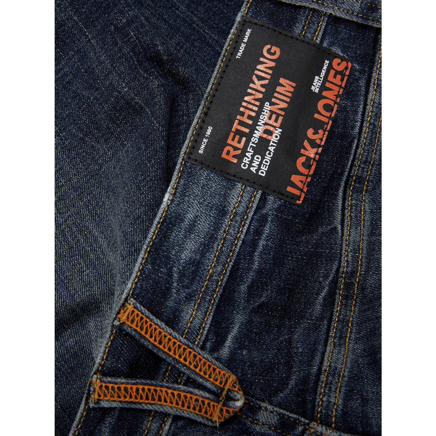 JACK & JONES JEANS INTELLIGENCE slim fit jeans JJIGLENN JJLUKE blauw