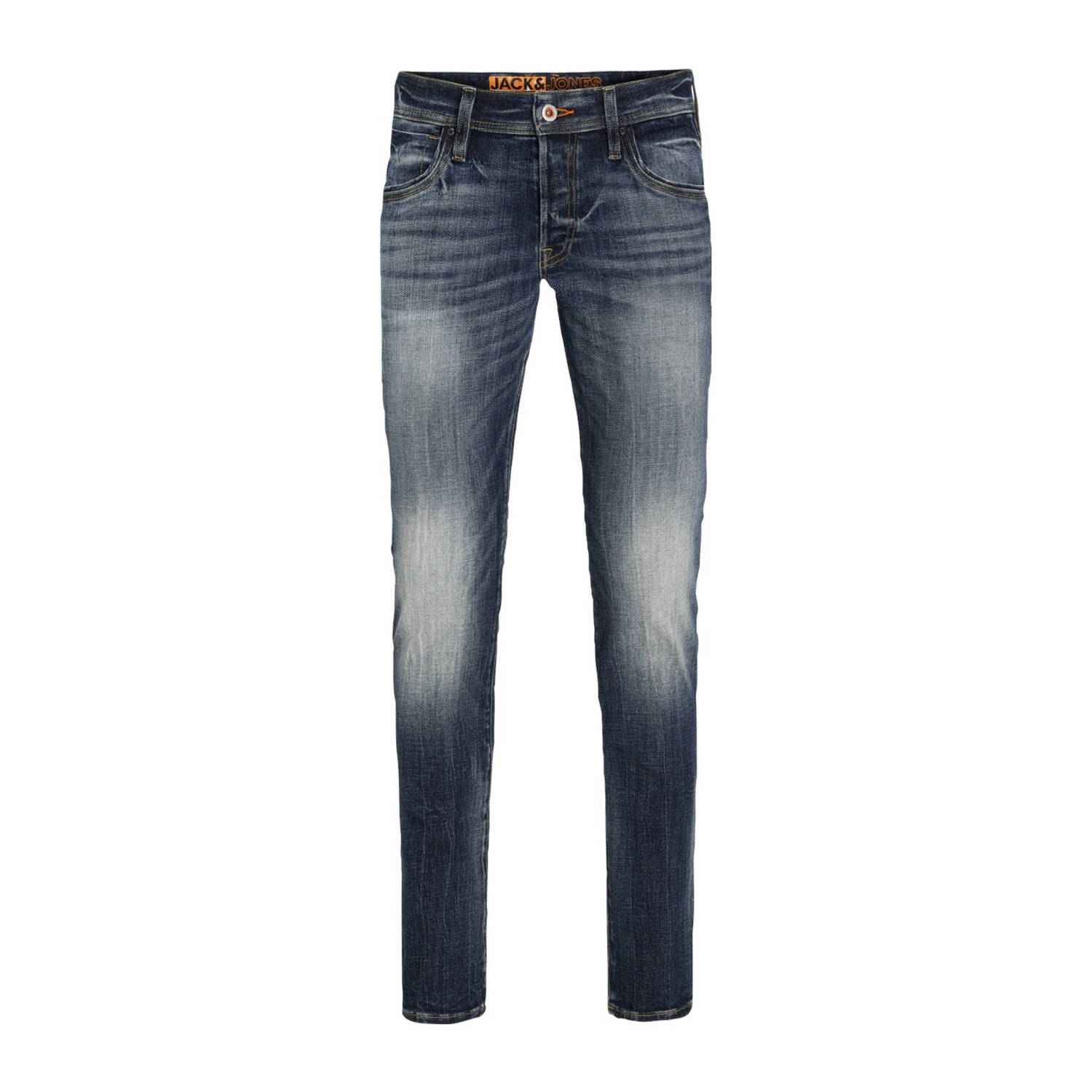 JACK & JONES JEANS INTELLIGENCE slim fit jeans JJIGLENN JJLUKE blauw