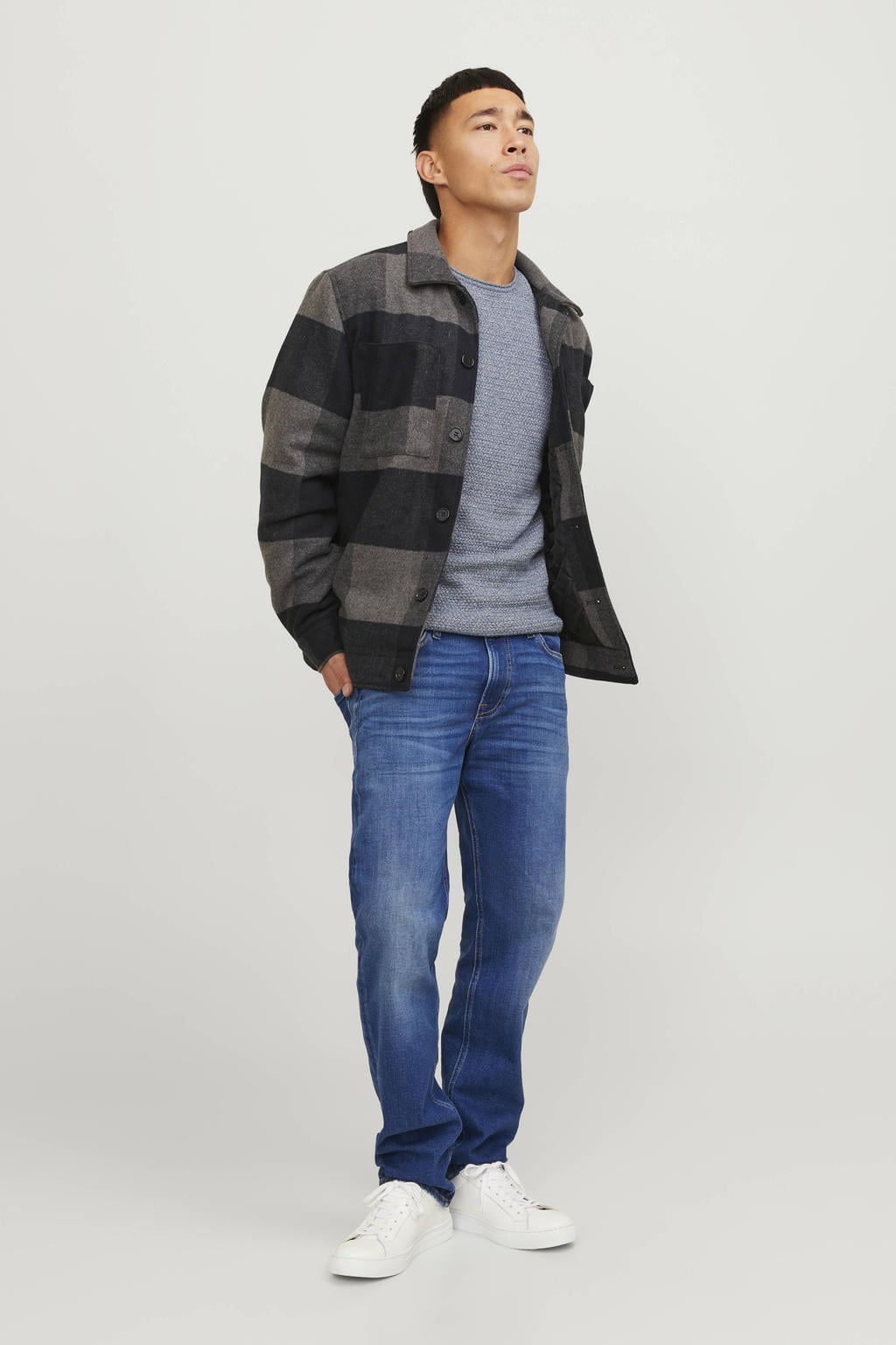 JACK & JONES JEANS INTELLIGENCE regular fit jeans JJICLARK blue denim